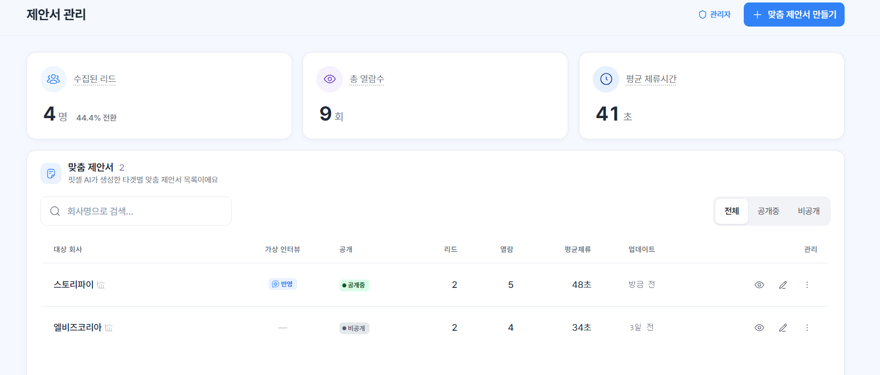 제안서 편집 캔버스